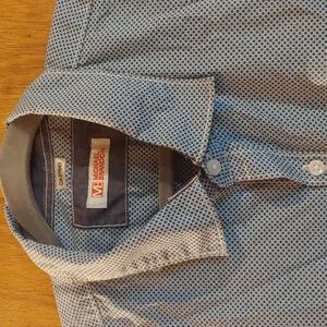 Michael Brandon polka dots button down Short Sleeve shirt size XXL